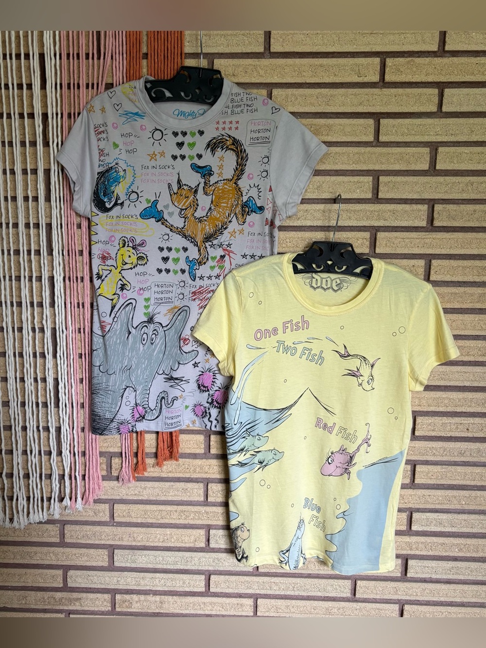 Dr. Seuss T-Shirts - 2 - Horton Hears a Who - One Fish Two Fish - Small